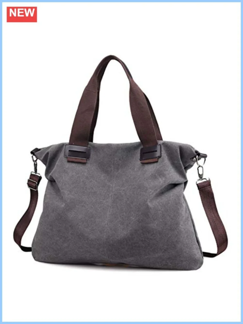 Canvas Tote Bag Shoulder Crossbody Purses Work Travel Handbag Hobo Bag